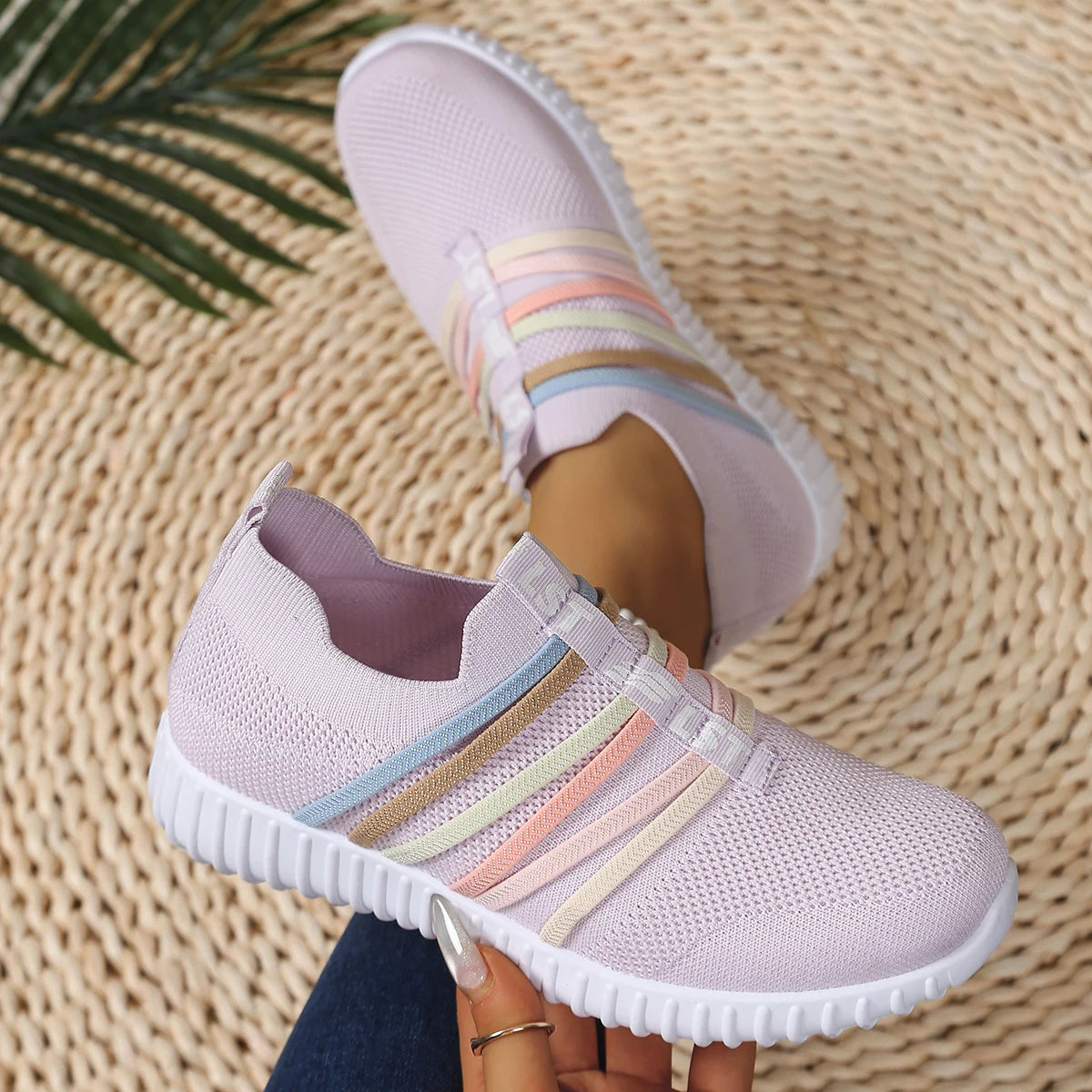 ColorEase Lady - Ténis Senhora Slip-On Leves Respiráveis Verão