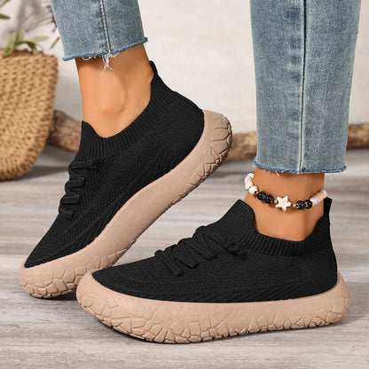 FlexKnit Comfort – Ténis Barefoot Feminino Pé Largo