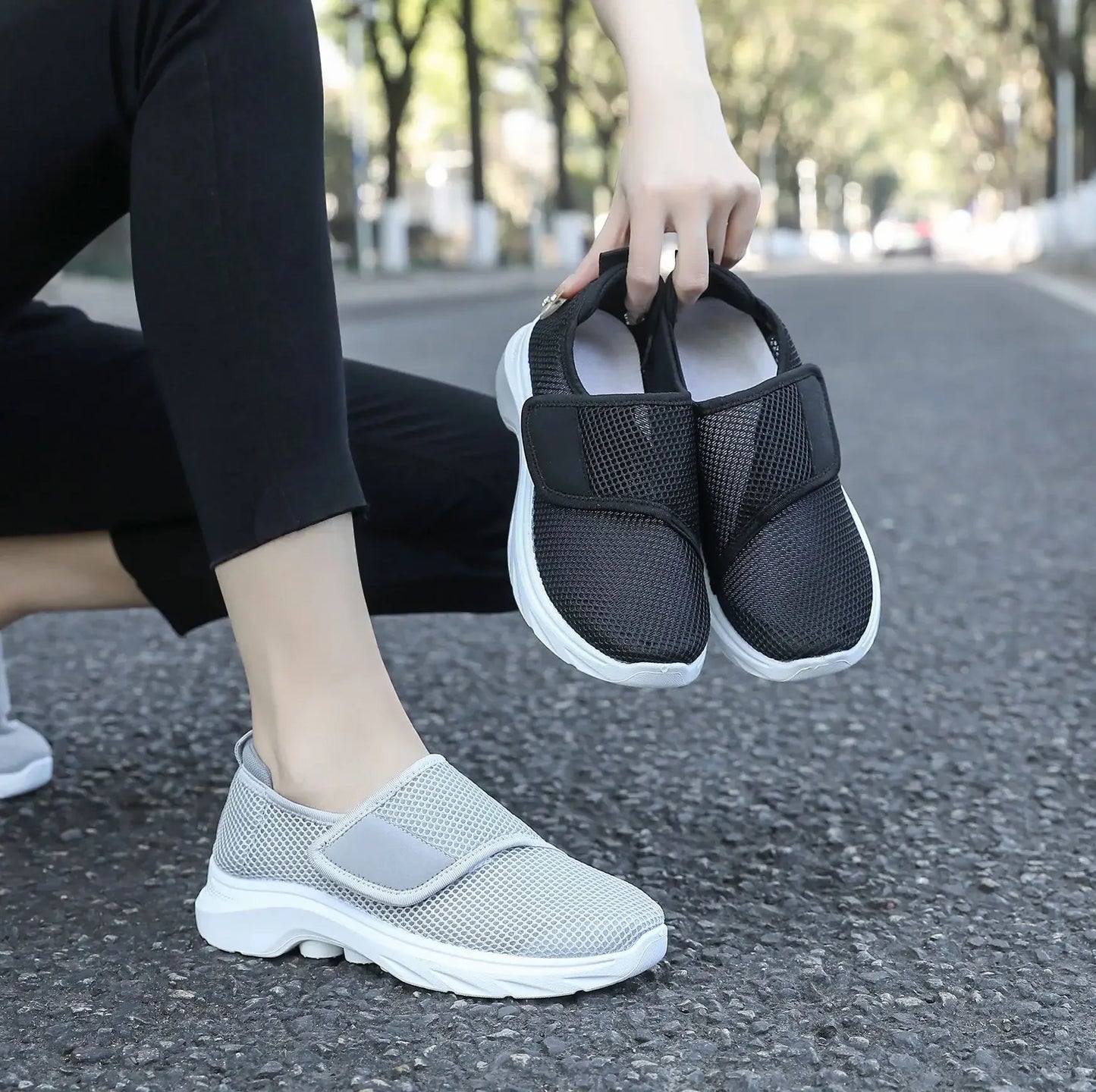 OrthoEase Comfort – Sapatos Ortopédicos Barefoot com Velcro