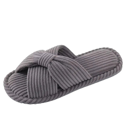 Cavelle - Pantufas Unissexo em Bombazina com Tiras Cruzadas
