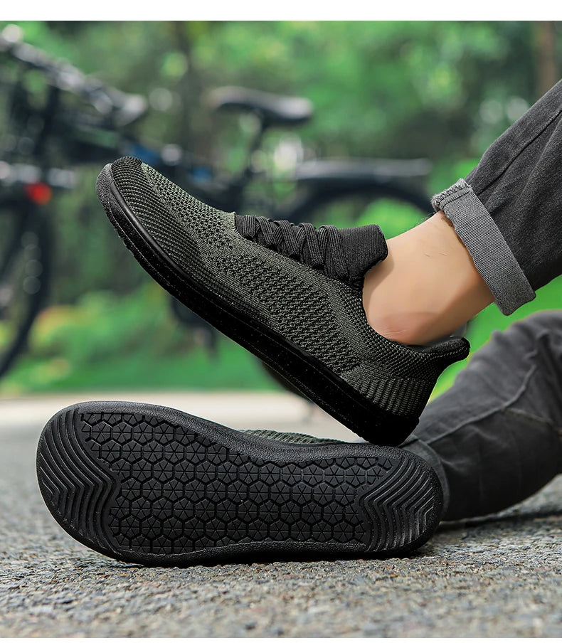 AirKnit Motion – Sapatos Barefoot Respiráveis Com Biqueira Larga Unissexo