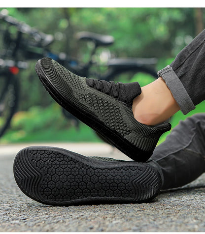 AirKnit Motion – Sapatos Barefoot Respiráveis Com Biqueira Larga Unissexo