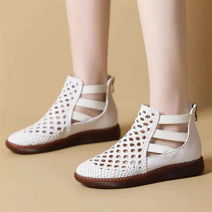 Cleópatra Barefoot Lady - Sandália Bota Barefoot Senhora em Pele Genuína