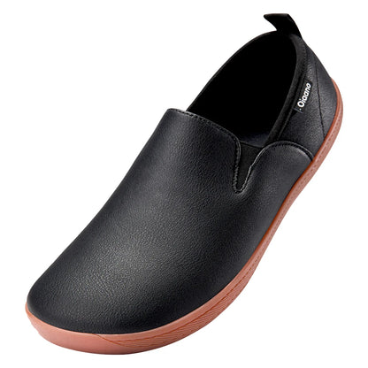 OfficeFlex Leather – Sapatos Minimalistas Com Biqueira Larga Em Pele Para Homem