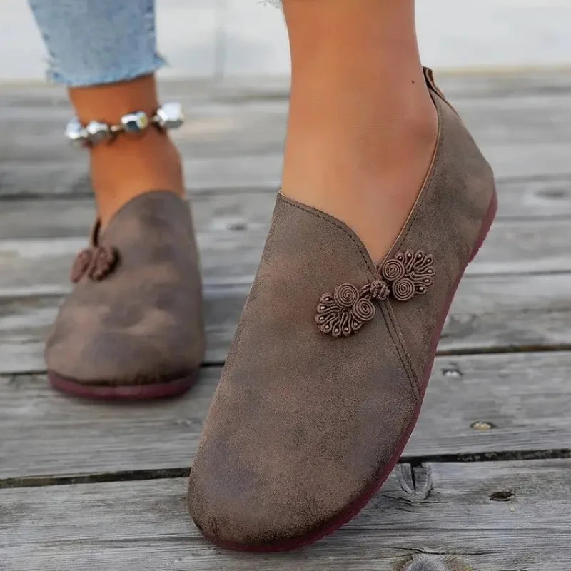 Celinne - Mocassins Femininos Retro em Canvas