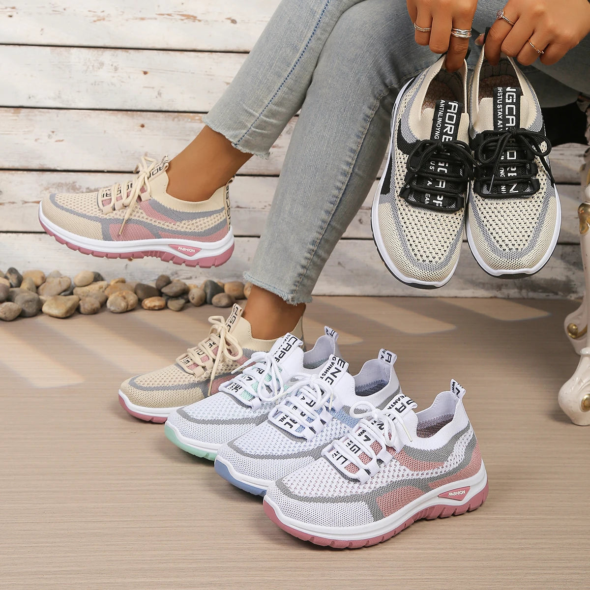AeroLuna Knit – Sapatos Barefoot Femininos em Malha Respirável