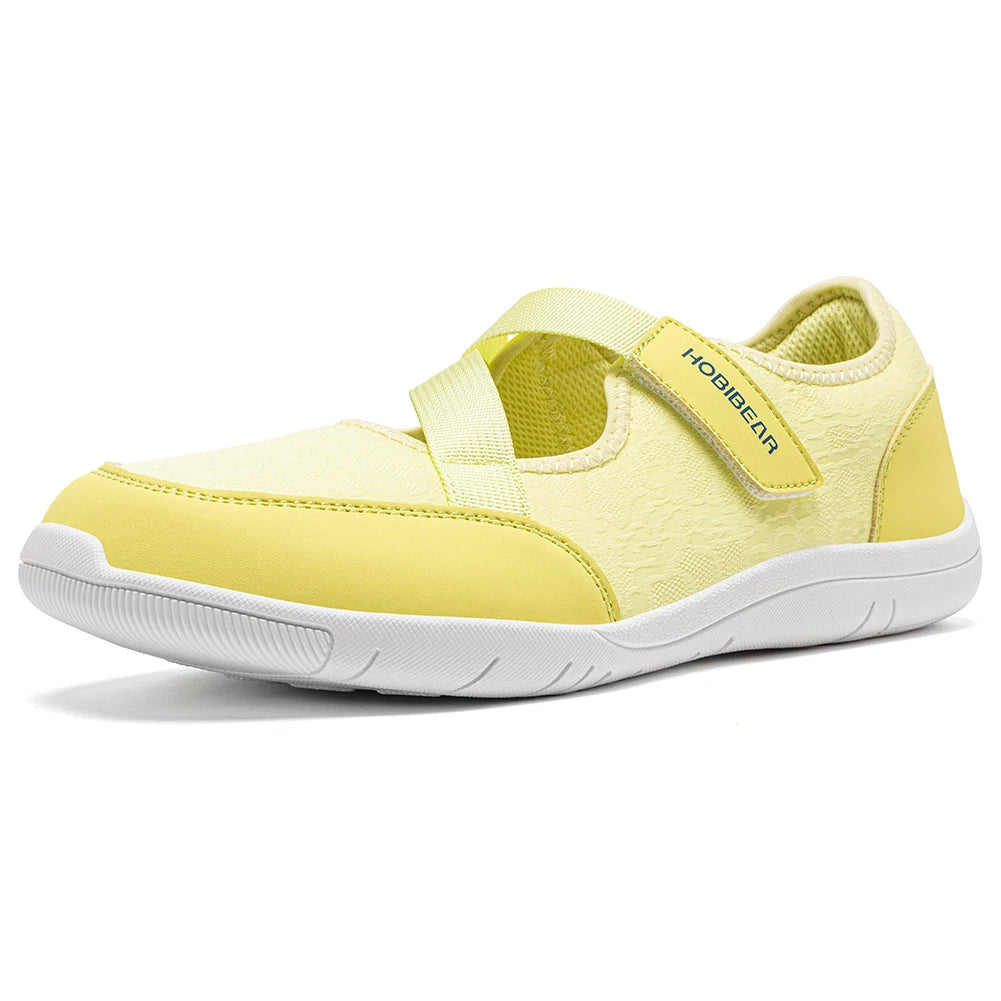 BellaFlex Mary Jane – Sapatos barefoot Mary Jane de biqueira larga para mulher