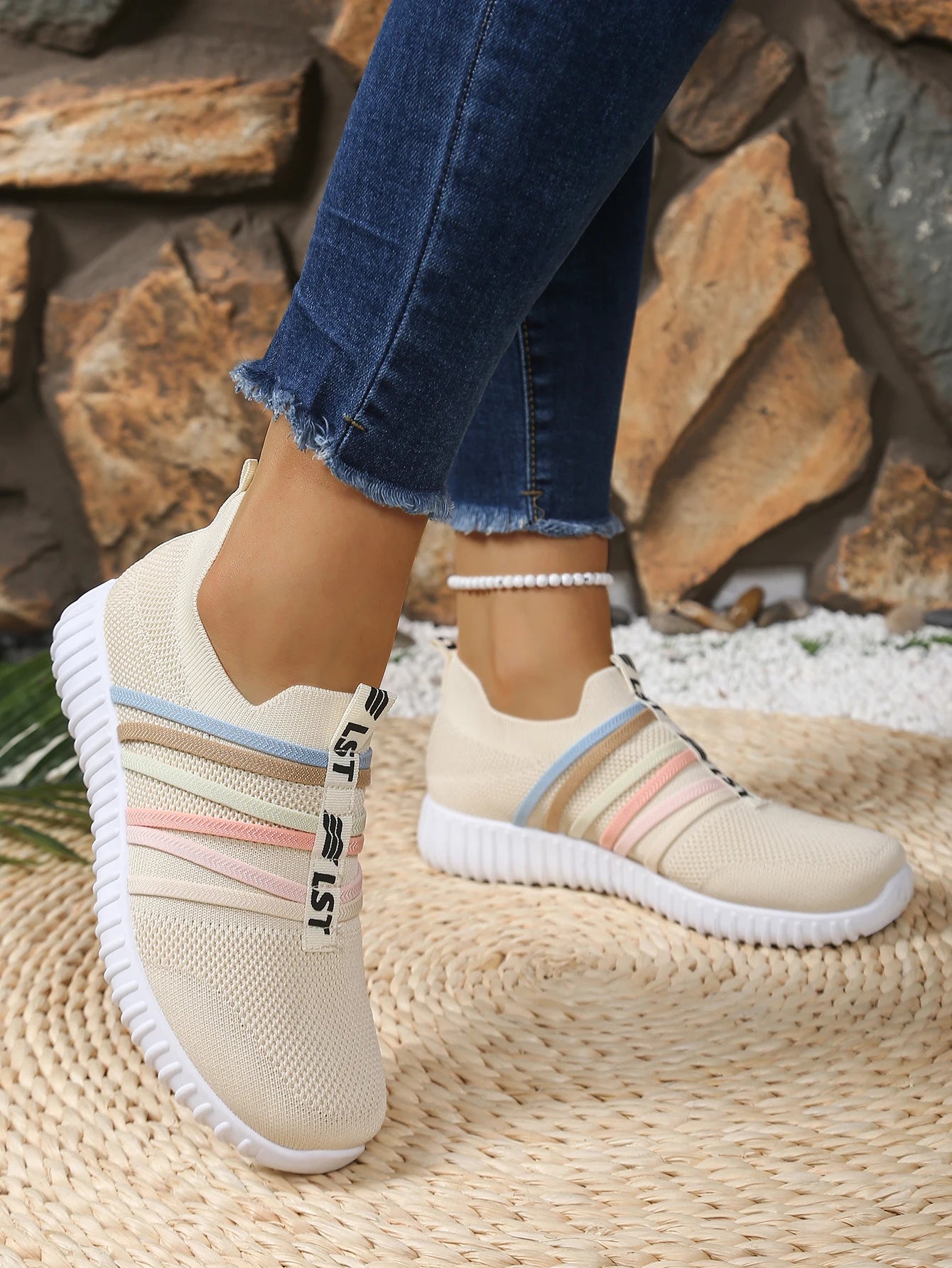 ColorEase Lady - Ténis Senhora Slip-On Leves Respiráveis Verão