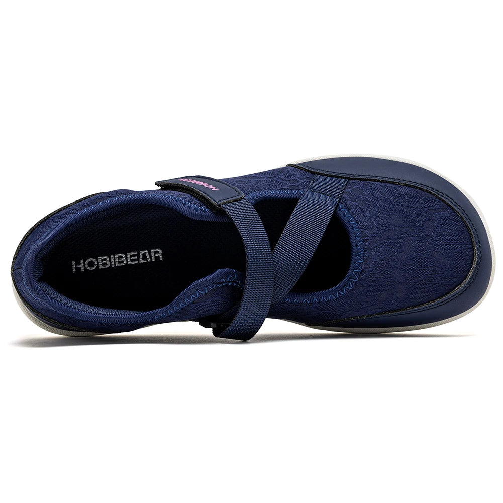 BellaFlex Mary Jane – Sapatos barefoot Mary Jane de biqueira larga para mulher
