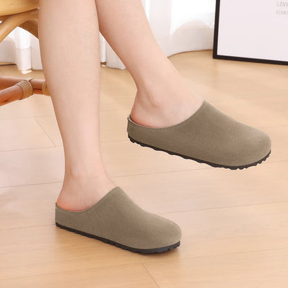 Velura Ease – Mules Barefoot em Camurça Vegan Conforto Natural