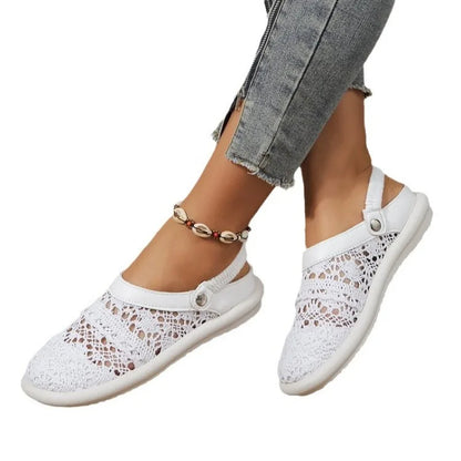 BreezeStep Air – Sandália barefoot respirável de biqueira fechada para mulher