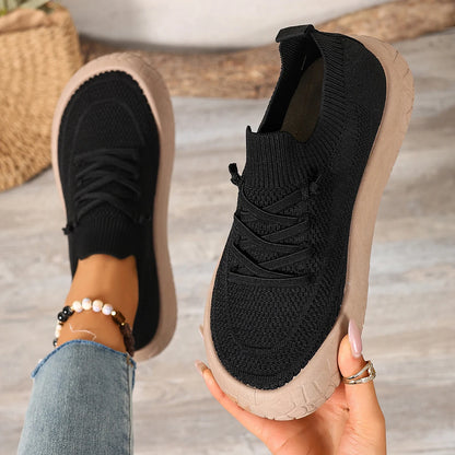 FlexKnit Comfort – Ténis Barefoot Feminino Pé Largo