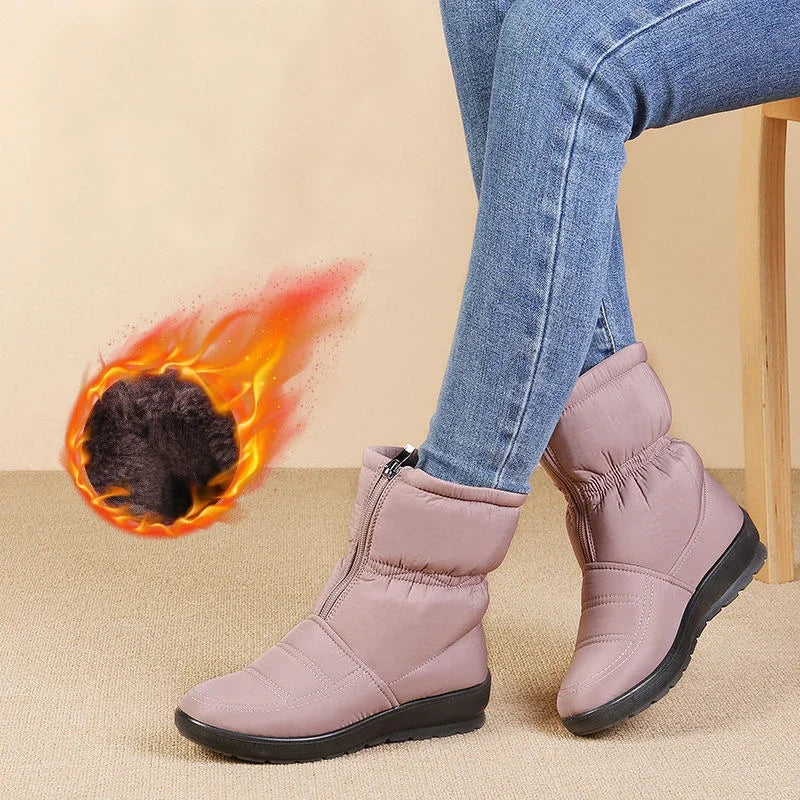 Nivelle - Botas Femininas de Inverno Impermeáveis e Forradas