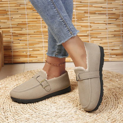 Nevora - Mocassins Femininos de Inverno Forrados