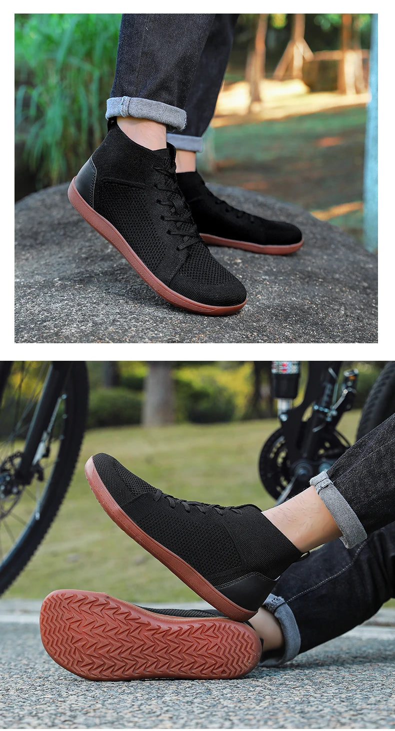 TrailMid Air – Sapatos Barefoot Mid-Top Com Biqueira Larga E Sola Zero Drop Unissexo