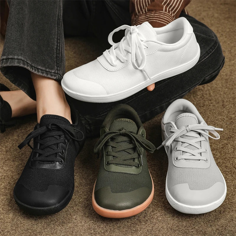 RelaxFlow Air – Sapatos Barefoot Minimalistas Com Biqueira Larga Unissexo