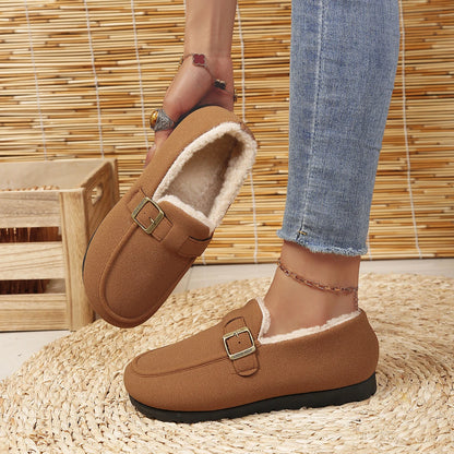 Nevora - Mocassins Femininos de Inverno Forrados