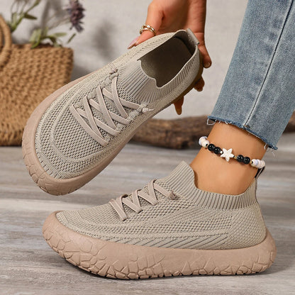 FlexKnit Comfort – Ténis Barefoot Feminino Pé Largo
