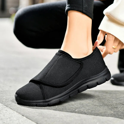 OrthoFlex WideCare - Sapatos Ortopédicos Senhora Pé Largo Ajustáveis com Velcro