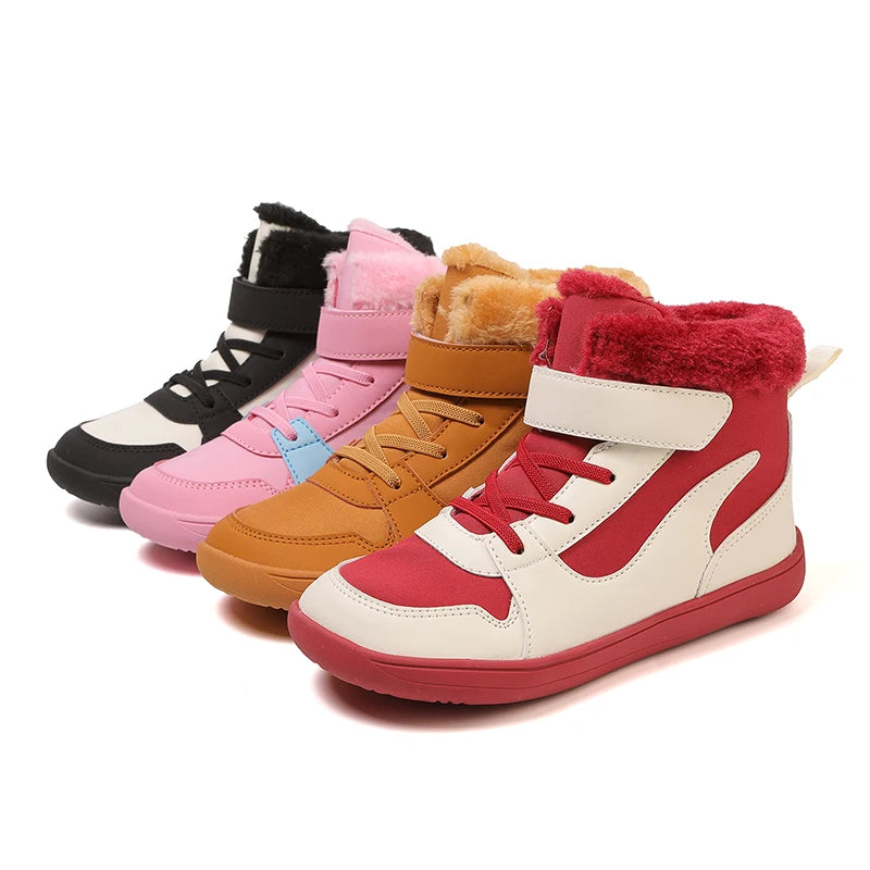 Kivora Kids - Botas Barefoot Infantis de Inverno Forradas