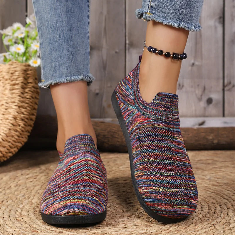 Maelis - Mocassins Femininos Boho em Tecido