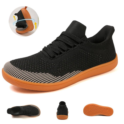 AirKnit Motion – Sapatos Barefoot Respiráveis Com Biqueira Larga Unissexo