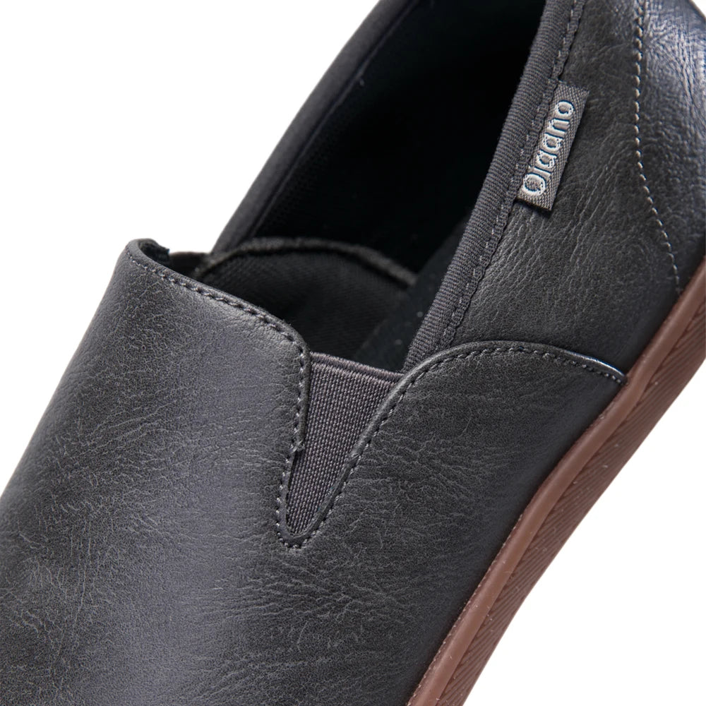 OfficeFlex Leather – Sapatos Minimalistas Com Biqueira Larga Em Pele Para Homem