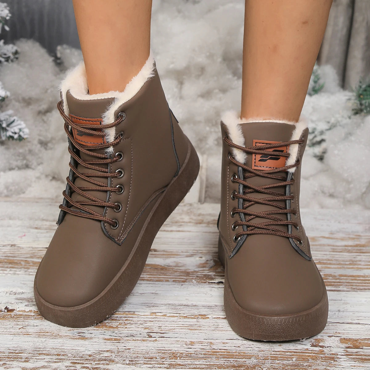 Nevora - Botas Femininas de Neve Impermeáveis e Forradas