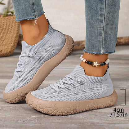 FlexKnit Comfort – Ténis Barefoot Feminino Pé Largo