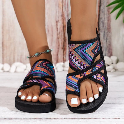 EthnicEase Lady - Sandálias Senhora Slide Verão Leves Conforto Diário