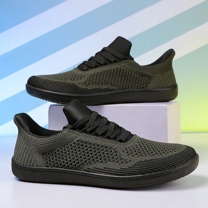 AirKnit Motion – Sapatos Barefoot Respiráveis Com Biqueira Larga Unissexo