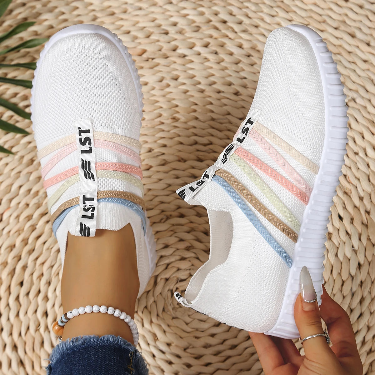 ColorEase Lady - Ténis Senhora Slip-On Leves Respiráveis Verão
