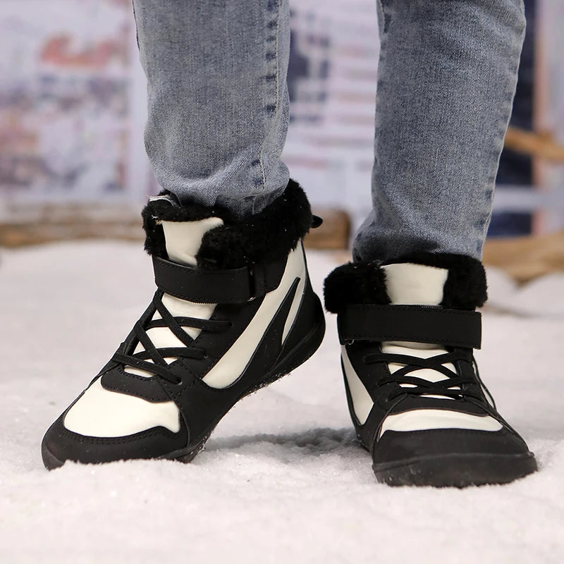 Kivora Kids - Botas Barefoot Infantis de Inverno Forradas