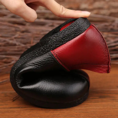 Heritage Loafer – Mocassins em couro genuíno de estilo vintage para mulher