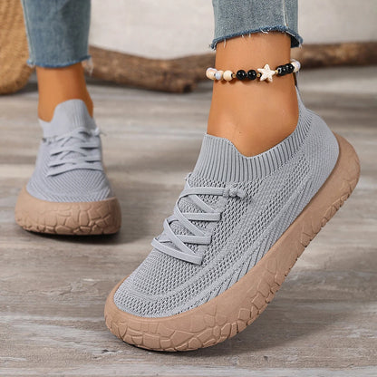 FlexKnit Comfort – Ténis Barefoot Feminino Pé Largo