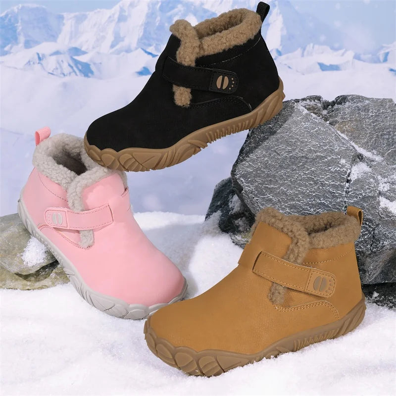 Kaldin Kids - Botas Barefoot Infantis de Inverno Forradas