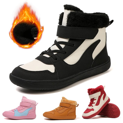 Kivora Kids - Botas Barefoot Infantis de Inverno Forradas