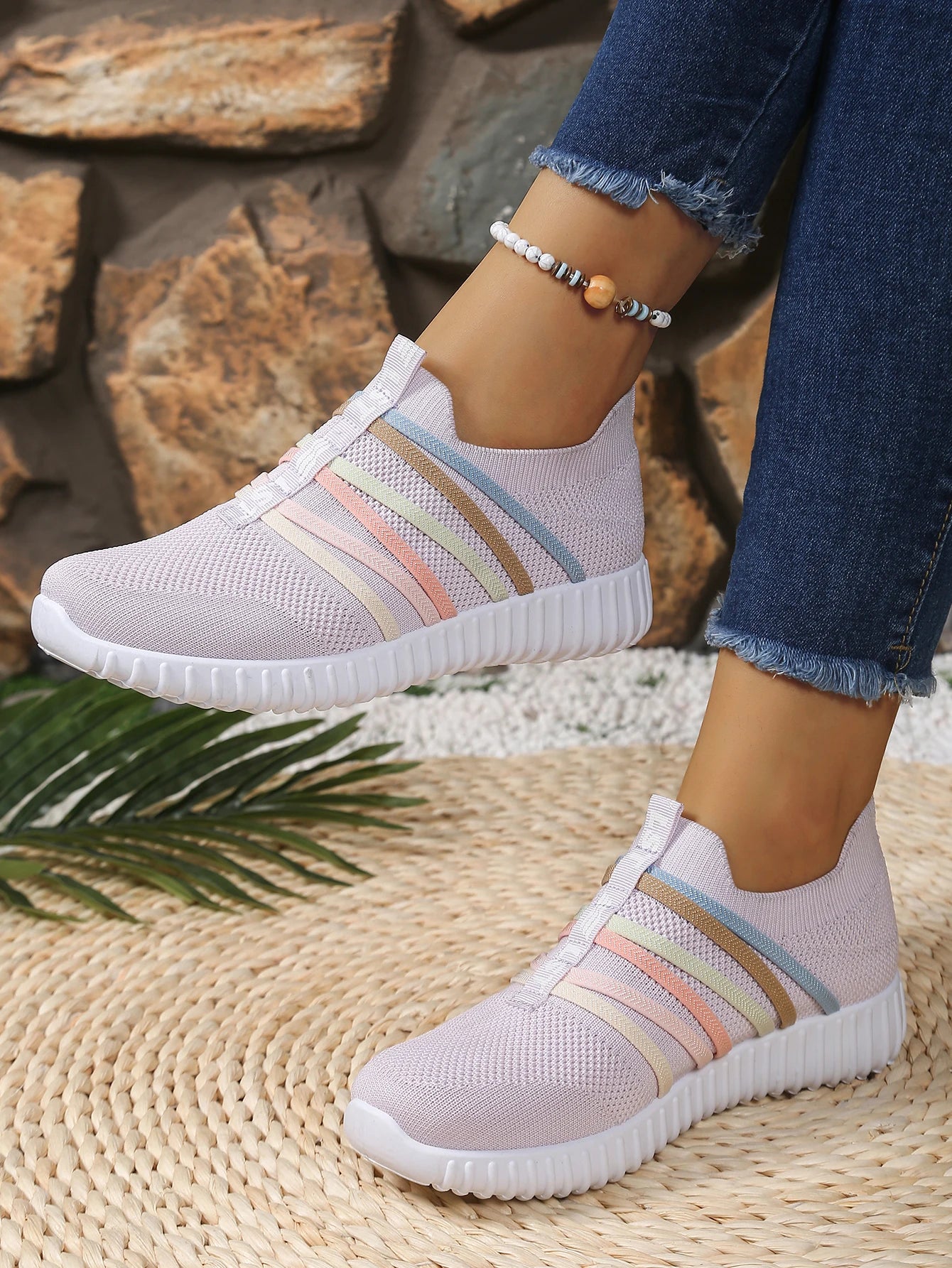 ColorEase Lady - Ténis Senhora Slip-On Leves Respiráveis Verão