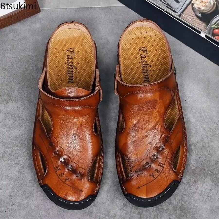 Heritage Walk – Sandálias em couro de estilo retro para homem