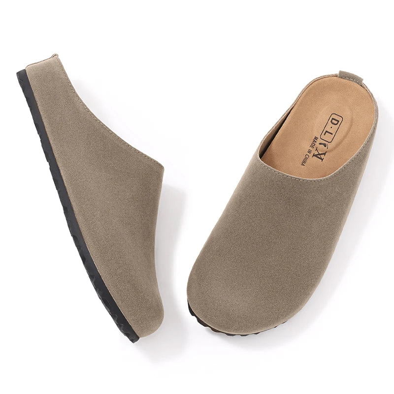 Velura Ease – Mules Barefoot em Camurça Vegan Conforto Natural