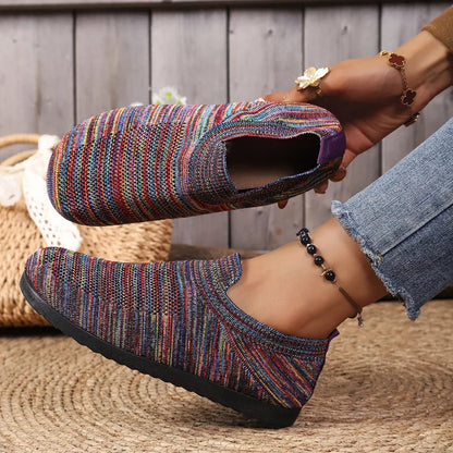 Maelis - Mocassins Femininos Boho em Tecido