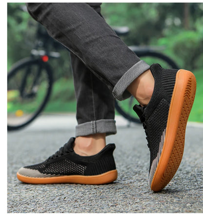 AirKnit Motion – Sapatos Barefoot Respiráveis Com Biqueira Larga Unissexo