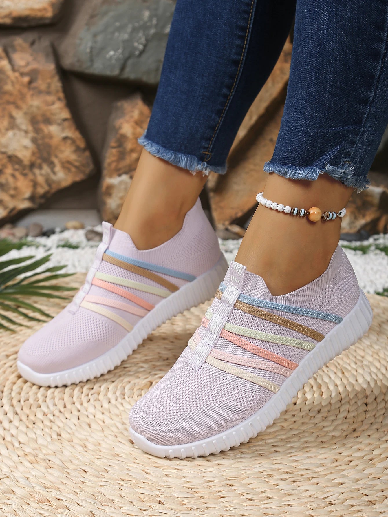 ColorEase Lady - Ténis Senhora Slip-On Leves Respiráveis Verão