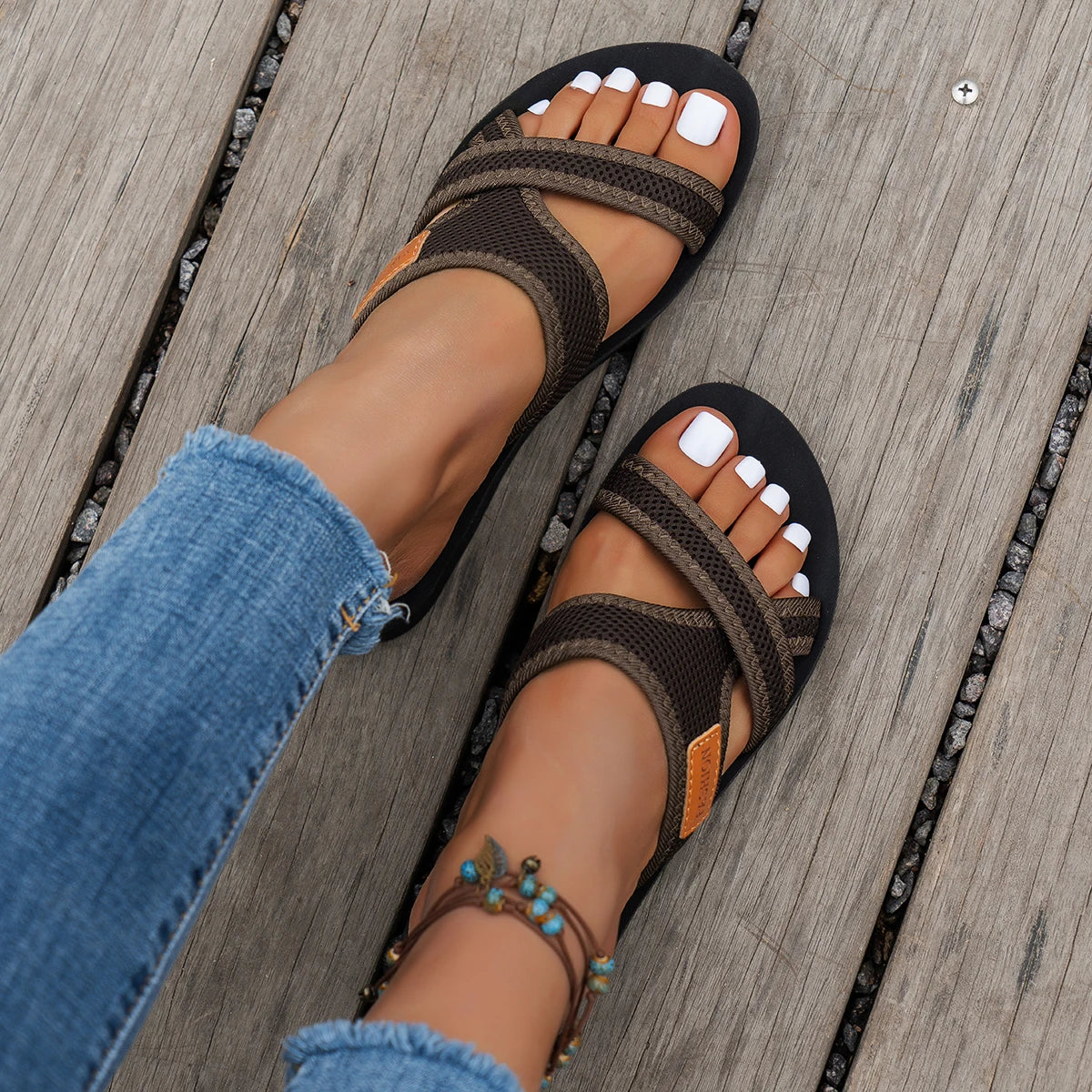 AirComfort Sandal Lady - Sandálias Senhora Respiráveis Conforto Diário Antiderrapantes