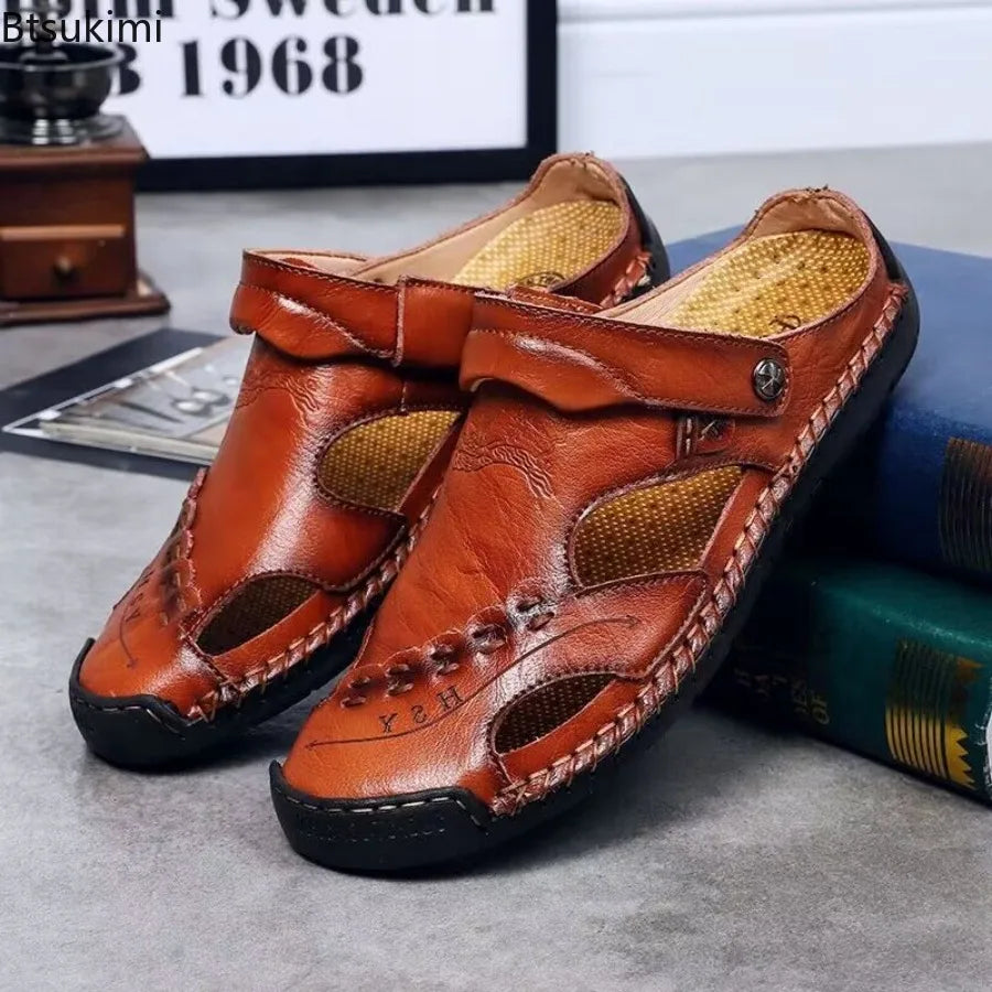 Heritage Walk – Sandálias em couro de estilo retro para homem