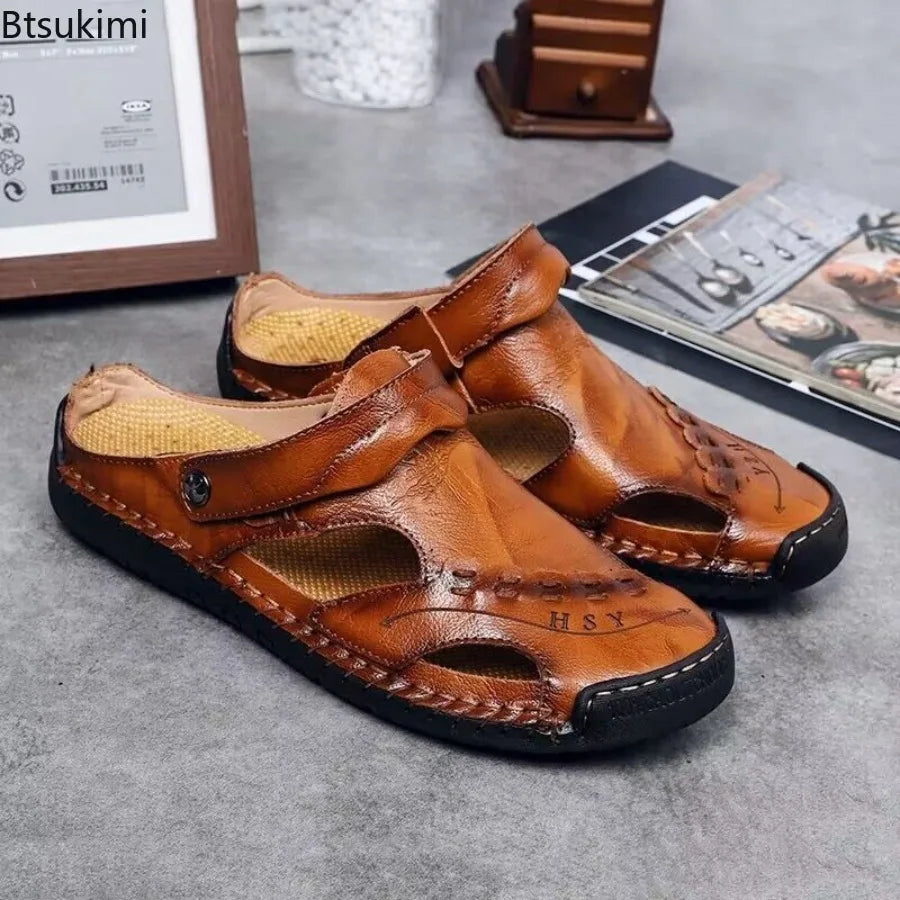 Heritage Walk – Sandálias em couro de estilo retro para homem
