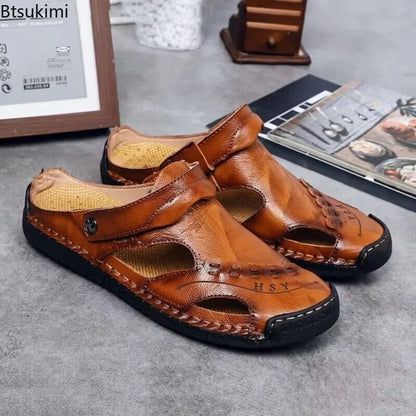 Heritage Walk – Sandálias em couro de estilo retro para homem