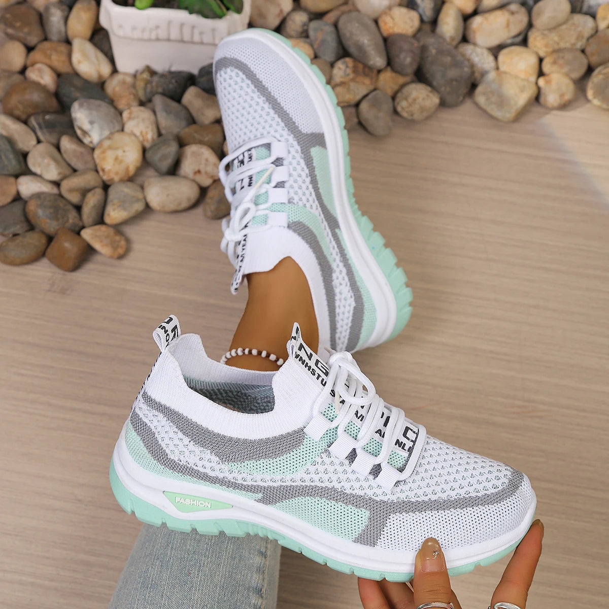 AeroLuna Knit – Sapatos Barefoot Femininos em Malha Respirável