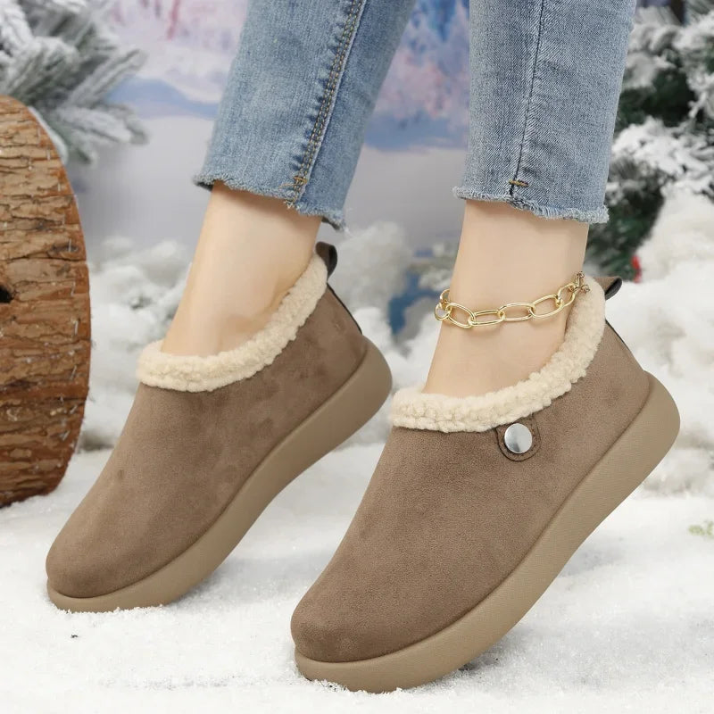 Velmora - Botas Femininas de Inverno em Camurça com Forro Super Quentinho