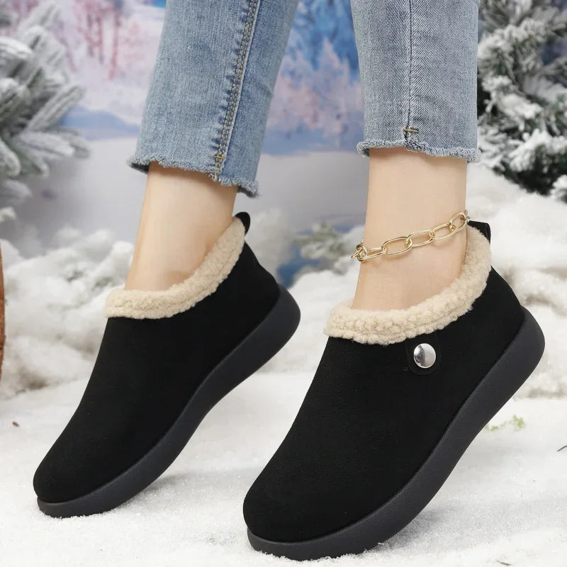 Velmora - Botas Femininas de Inverno em Camurça com Forro Super Quentinho